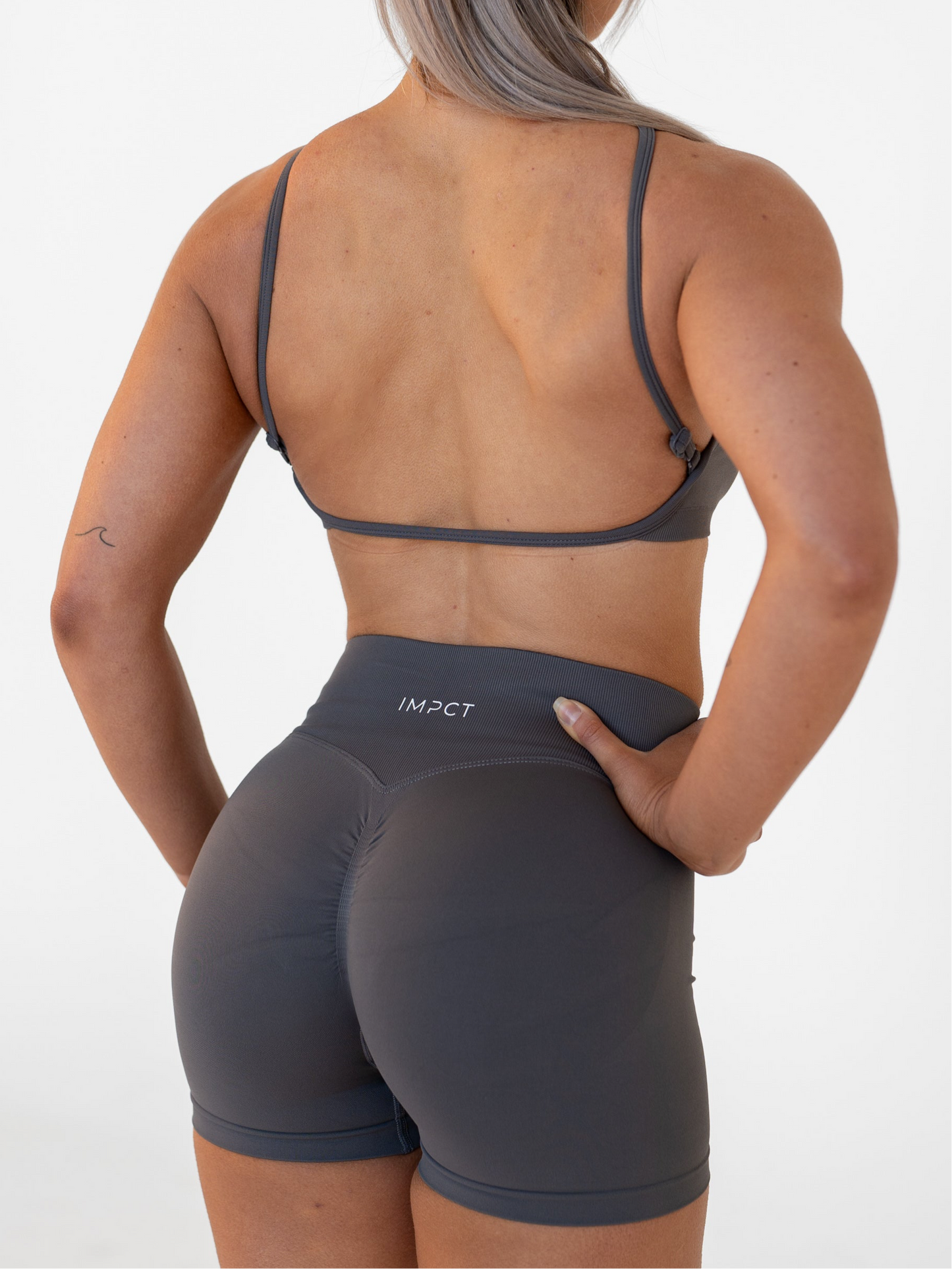 Sol Scrunch Shorts - Ash