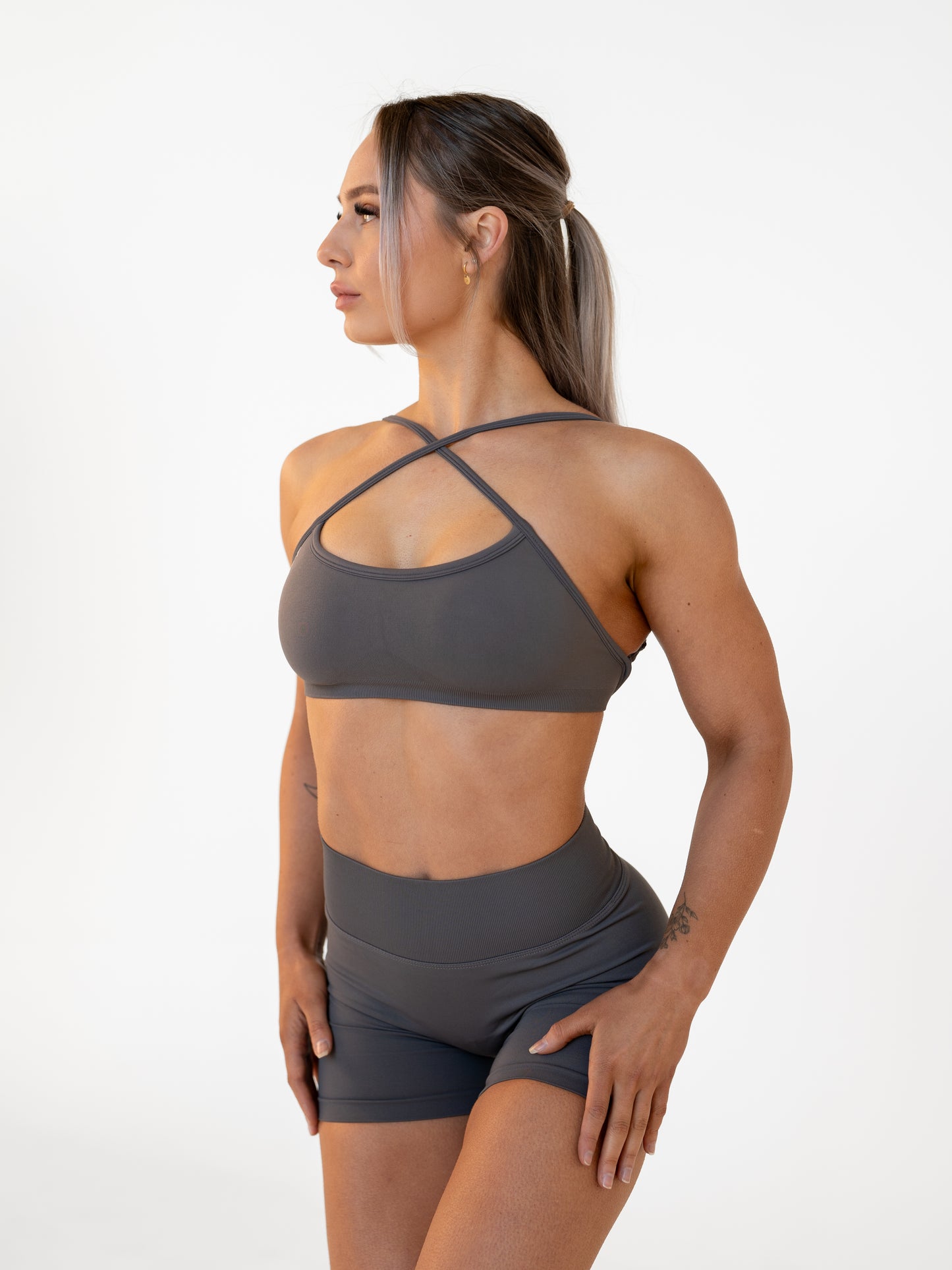 Sol Scrunch Shorts - Ash