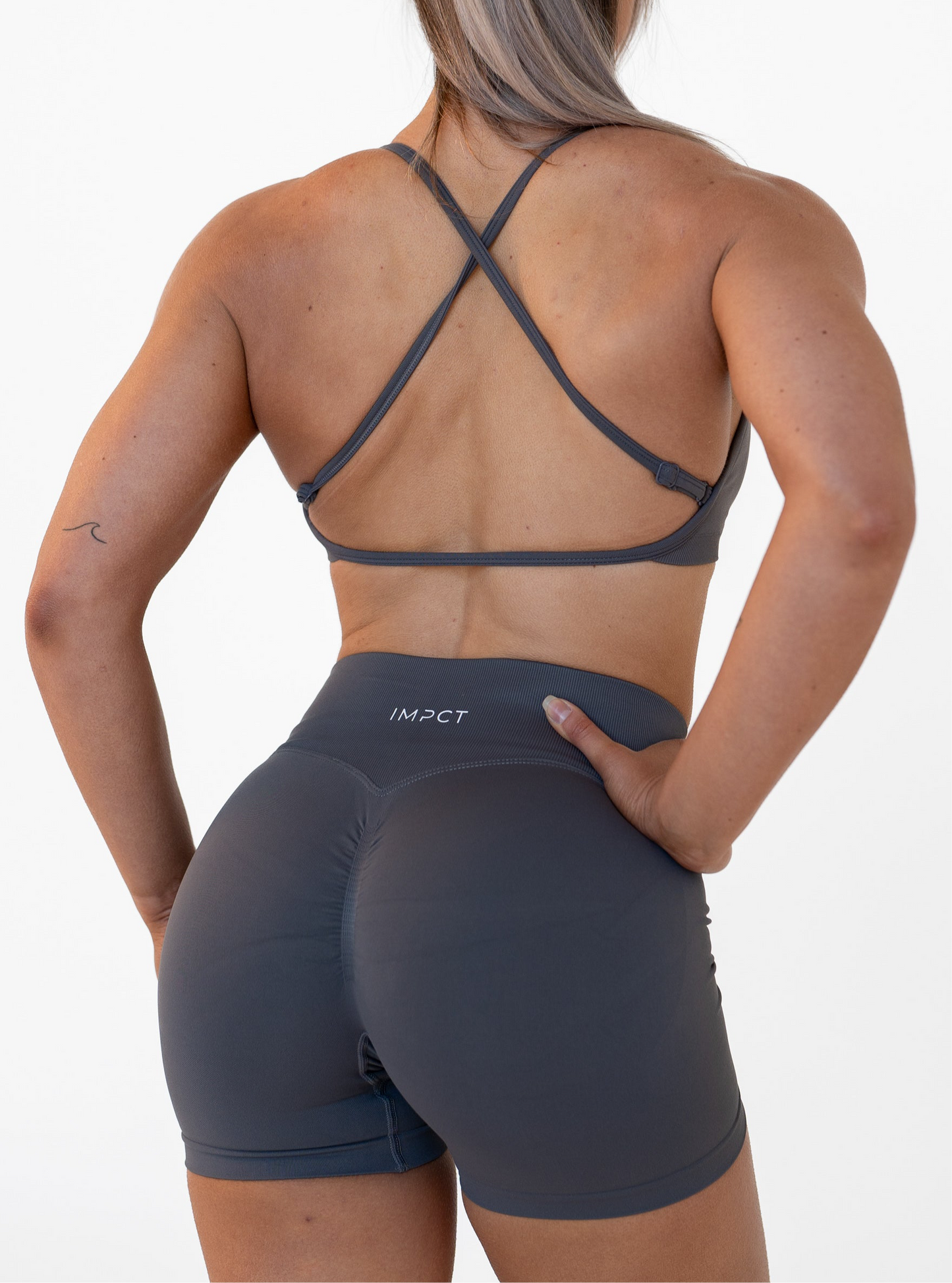 Sol Scrunch Shorts - Ash