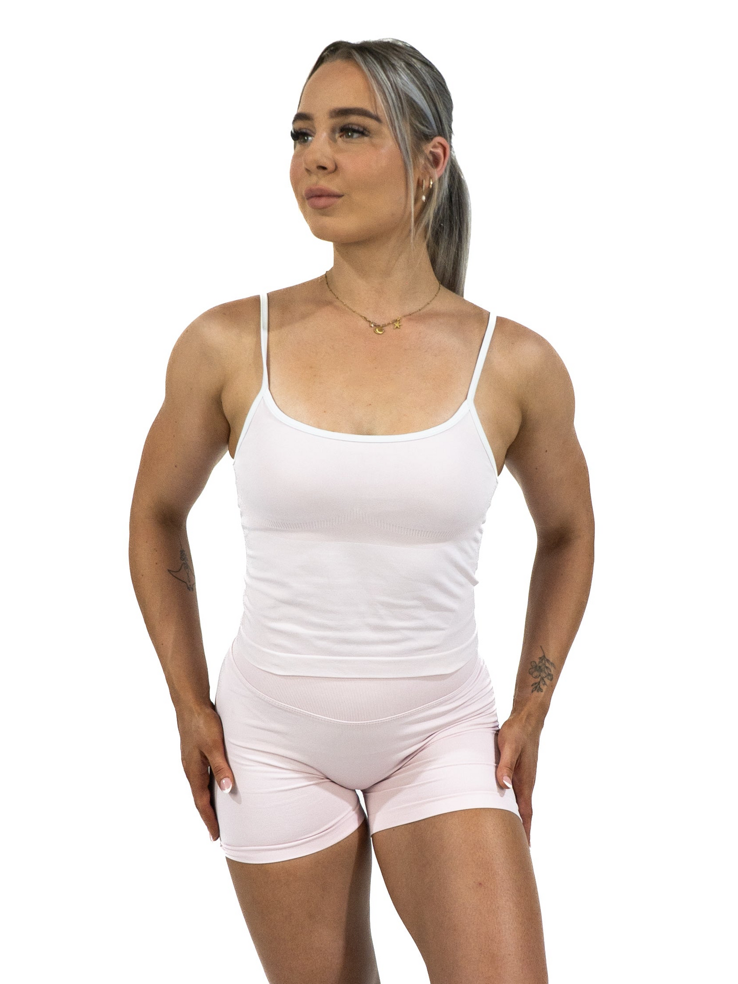 DuoSculpt Cami Tank - Blush Pink