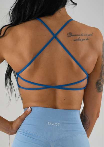 Essential Twist Bra - Deep Blue