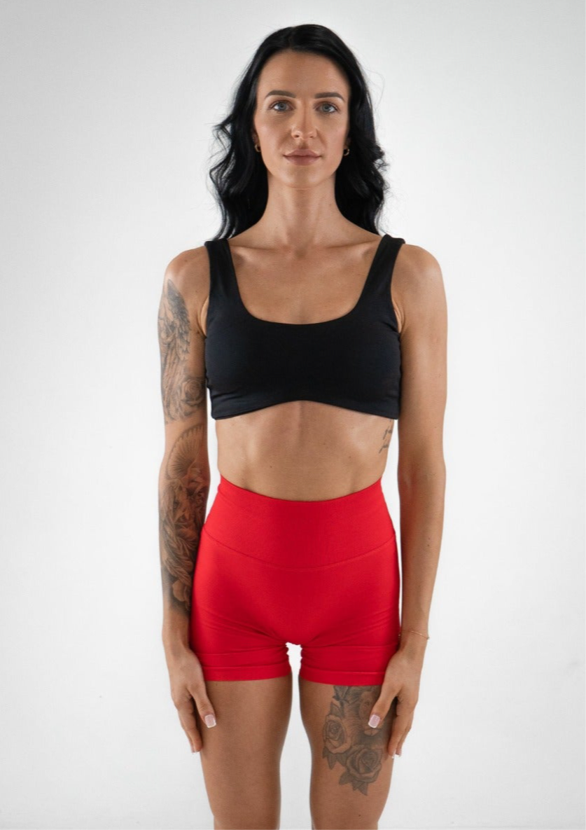 Staple Scrunch Shorts - Candy Apple