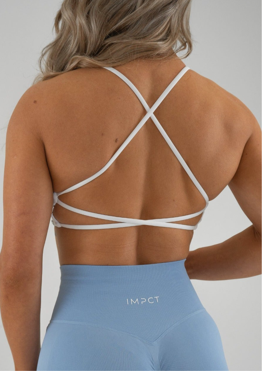 Essential Twist Bra - White