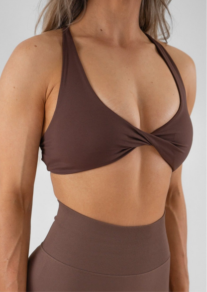 Essential Twist Bra - Chocolate