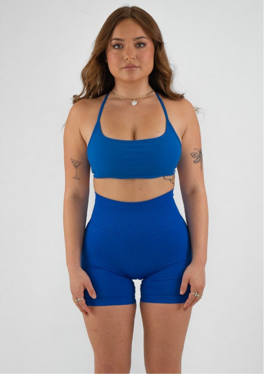 Staple Scrunch Shorts - Cobalt