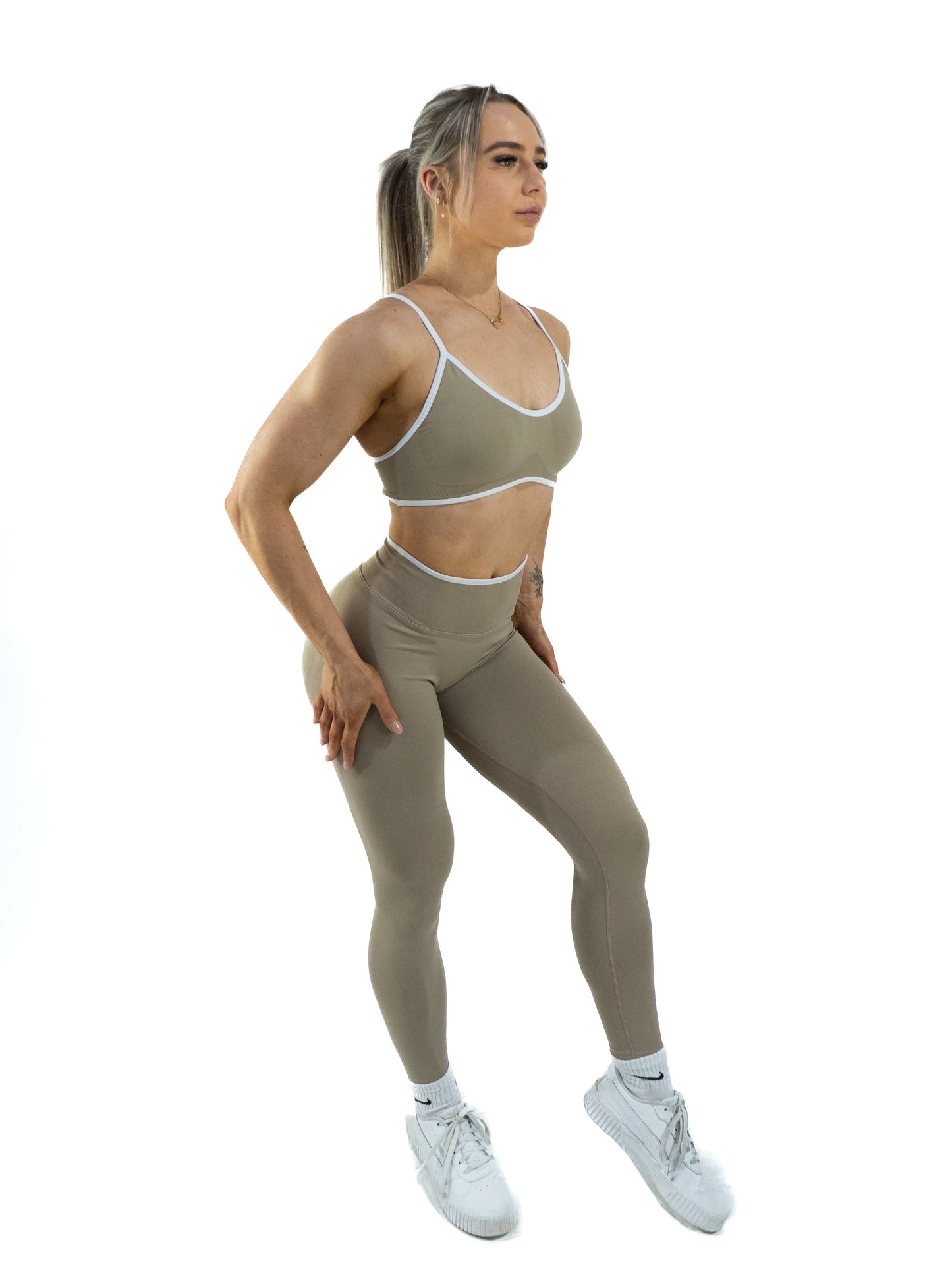 DuoSculpt Leggings - Dune Beige