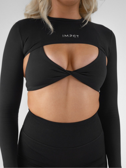 Essential Twist Bra - Black