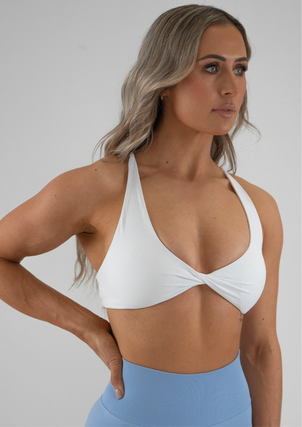 Essential Twist Bra - White