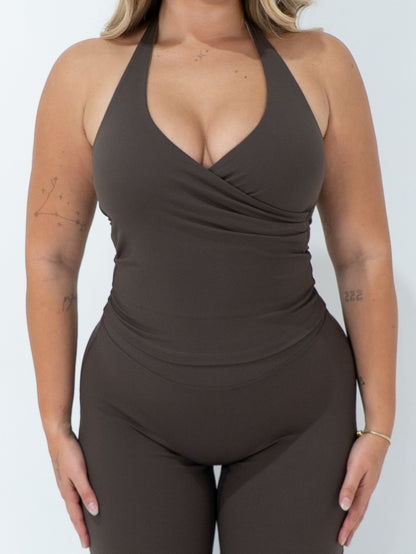 Core Cloud Halter Tank - Cookie