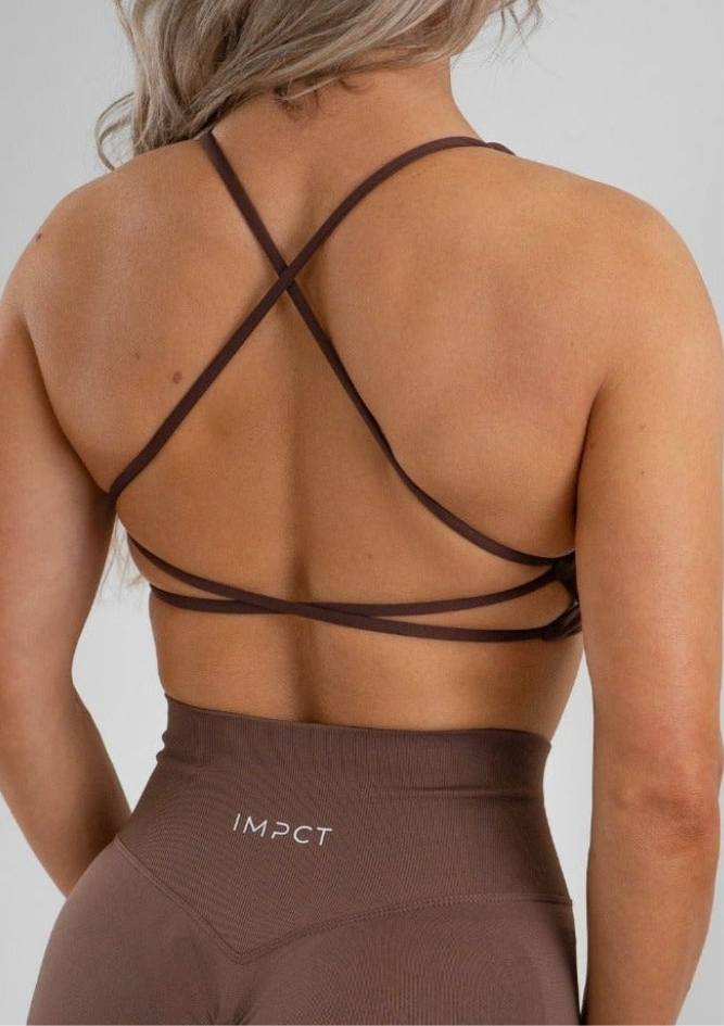 Essential Twist Bra - Chocolate