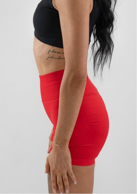 Staple Scrunch Shorts - Candy Apple