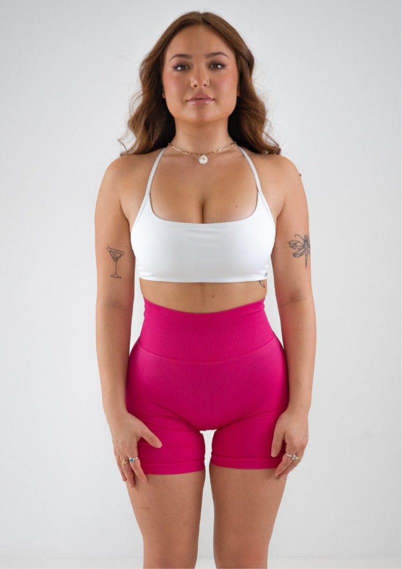 Staple Scrunch Shorts - Hot Pink