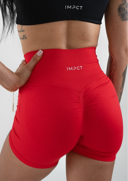 Staple Scrunch Shorts - Candy Apple