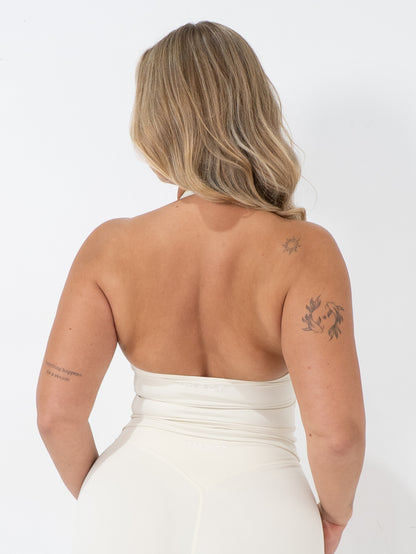 Core Cloud Halter Tank - Cream