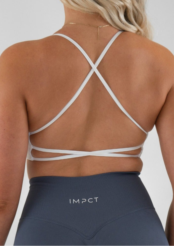 Staple Cross Bra - White