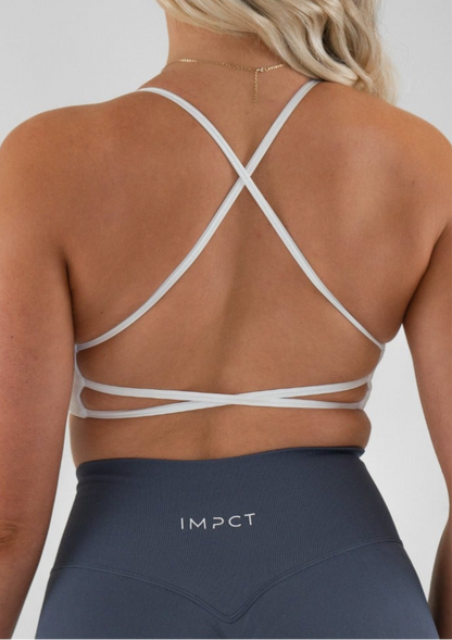 Staple Cross Bra - White