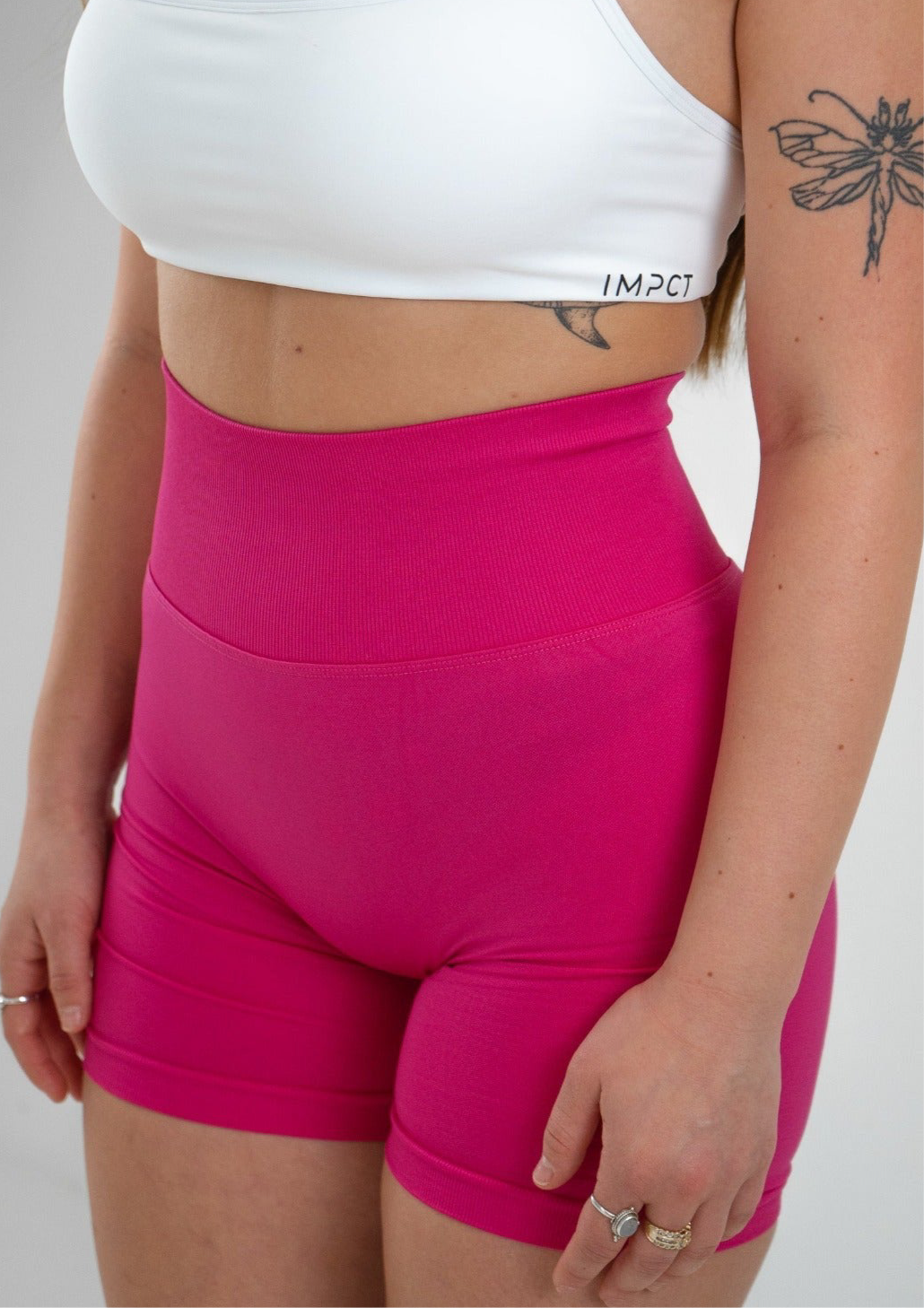 Staple Scrunch Shorts - Hot Pink