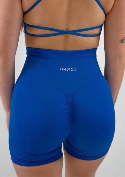 Staple Scrunch Shorts - Cobalt