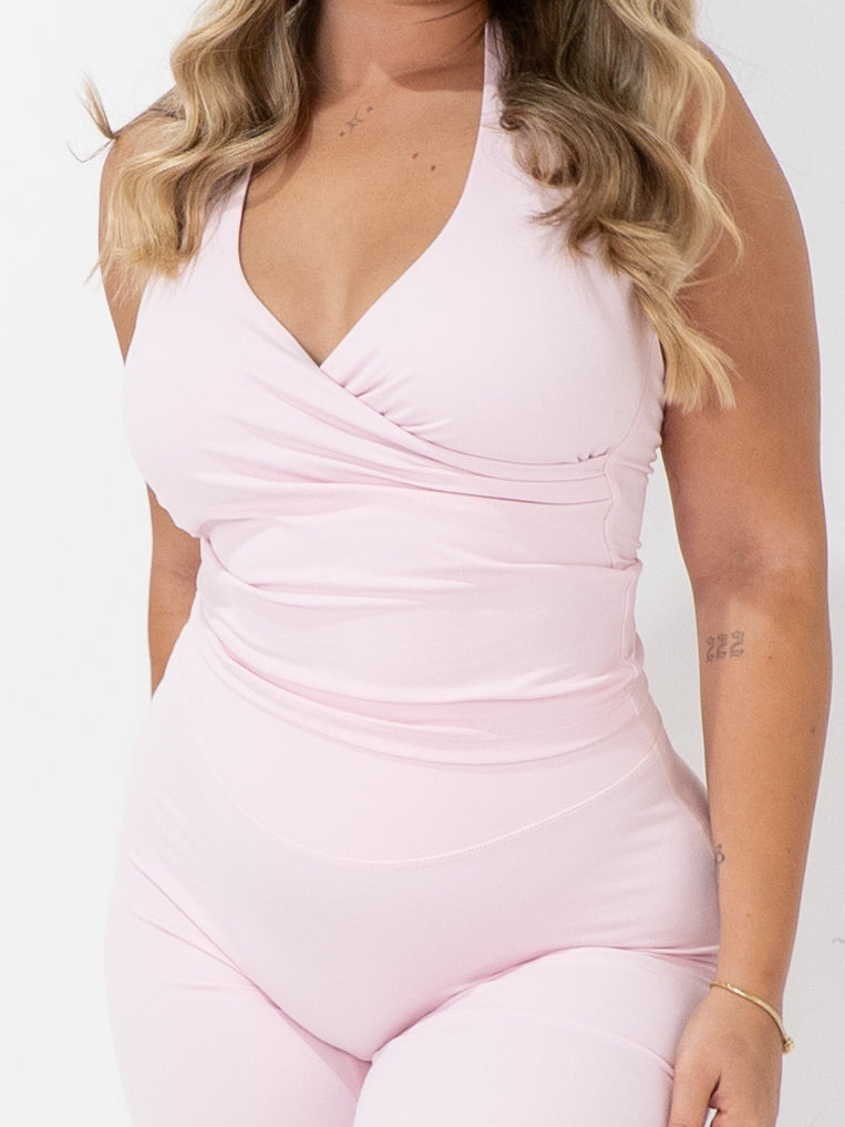 Core Cloud Halter Tank - Strawberry