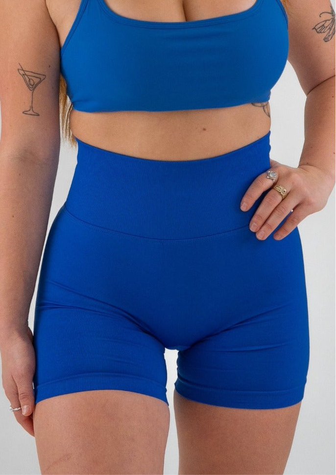 Staple Scrunch Shorts - Cobalt