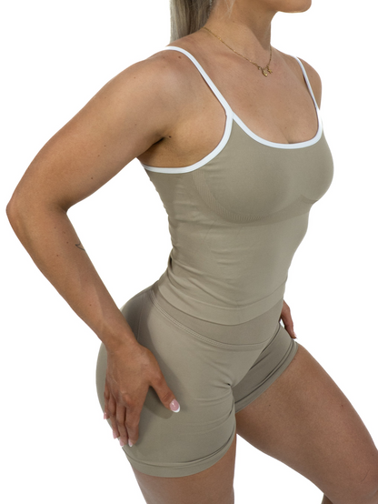 DuoSculpt Cami Tank - Dune Beige