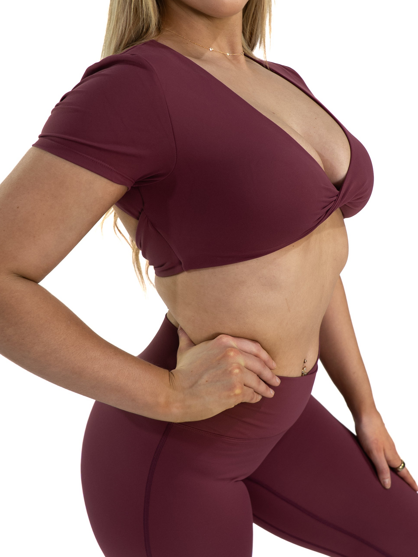Forme Crop Tee - Plum