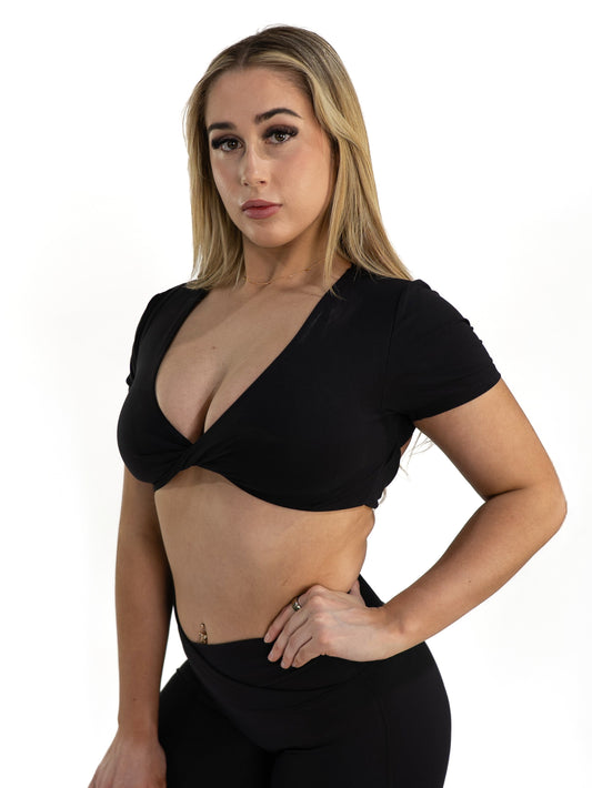 Forme Crop Tee - Jet Black