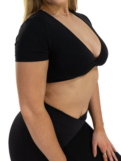 Forme Crop Tee - Jet Black