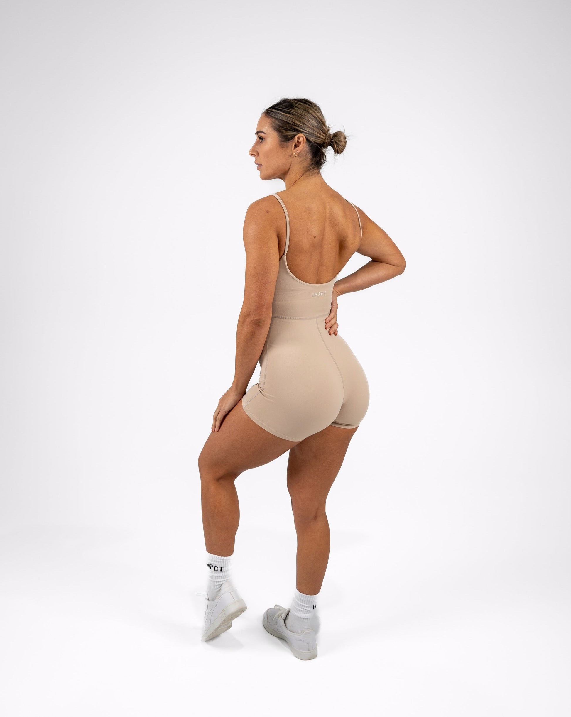 beige unitard